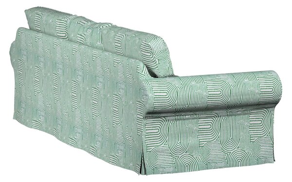 Potah na pohovku IKEA Ektorp 3-místná, nerozkládací barva zelená látka pletený vzor, vzorované