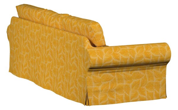 Potah na pohovku IKEA Ektorp 3-místná, nerozkládací barva žlutá látka pletený vzor, vzorované