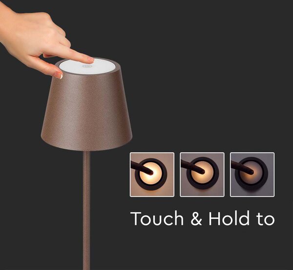 Corten LED stojací nabíjecí lampa 500-1300mm 4W IP54 - LED Solution - LED lampičky a svítilny > Stojací LED lampy