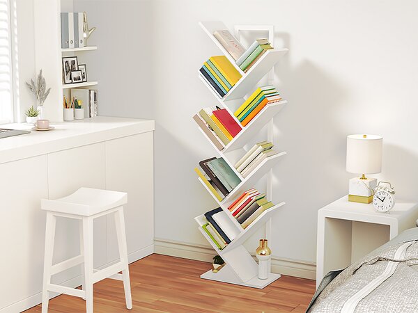 Stromová knihovna Vasagle Mergo 116 cm bílá