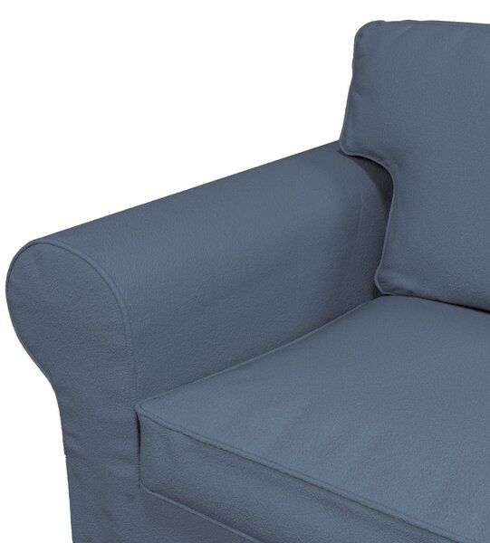 Potah na pohovku IKEA Ektorp 3-místná, nerozkládací barva modrá látka pletený vzor