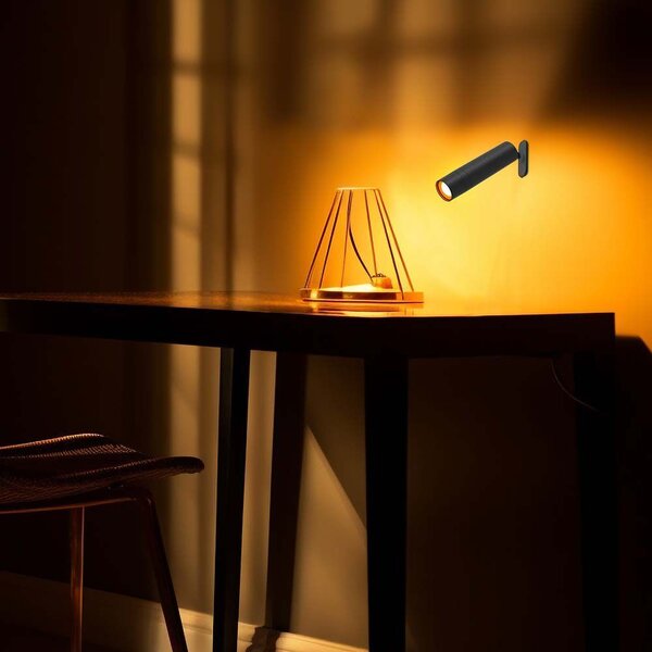 LED Solution Černá LED stolní nabíjecí magnetická lampa 3v1 3W 23042