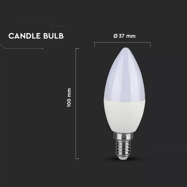 LED Solution LED žárovka svíčka 4,5W E14 Barva světla: Denní bílá 21425816