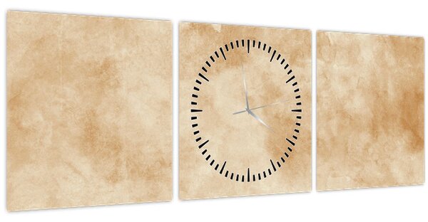 Obraz - Starý papírový pergamen (s hodinami) (90x30 cm)
