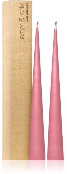 Ester & erik cone candles old rose (no. 39) dekorativní svíčka 2x37 cm