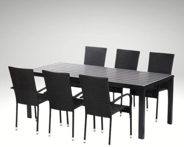 Vikio Zahradní set 205x90 pro 6 osob DT254 antracit