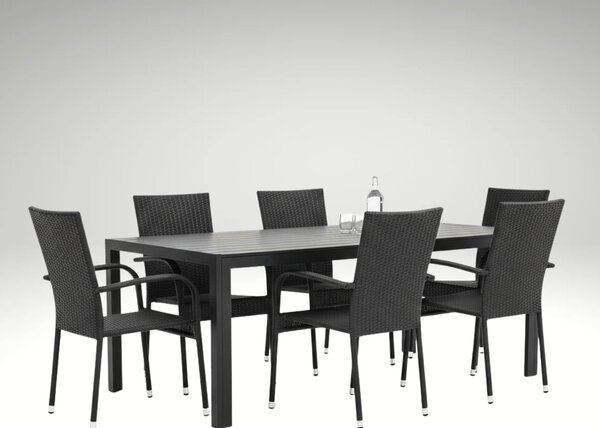 Vikio Zahradní set 205x90 pro 6 osob DT254 antracit