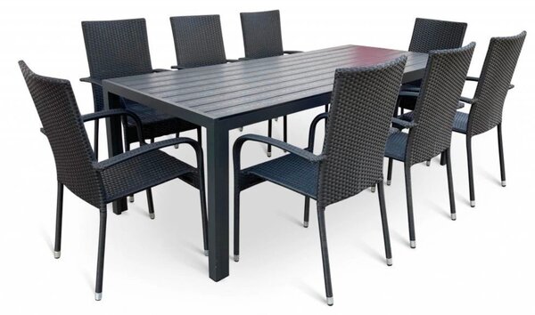 Vikio Zahradní set 205x90 pro 8 osob DT278 antracit