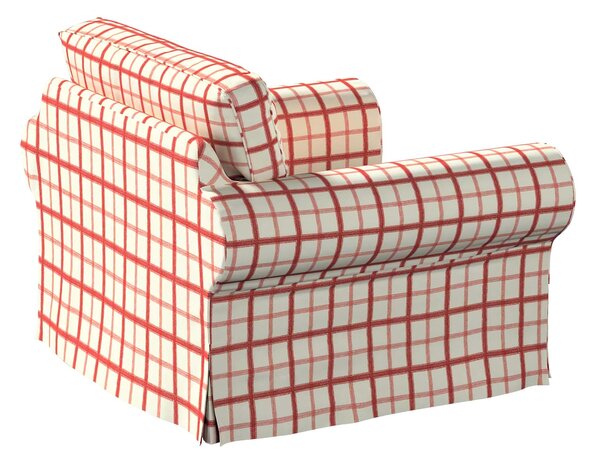 Potah na křeslo IKEA Ektorp barva červená látka vzorované