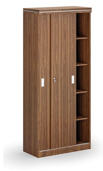 Skříň zasouvací ARRISTO LUX, 800 x 400 x 1836 mm, ořech