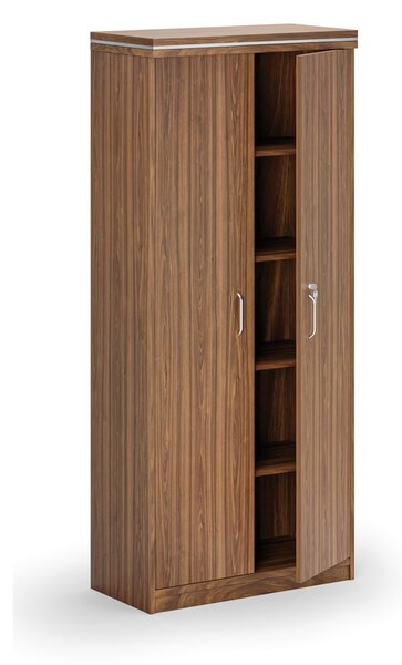 Kancelářská skříň ARRISTO LUX, 800 x 400 x 1836 mm, ořech
