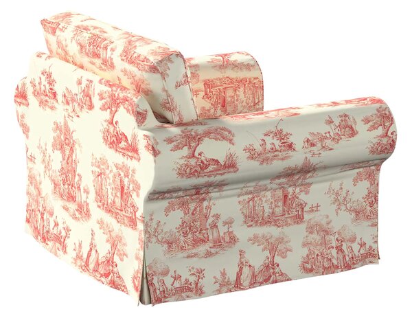 Potah na křeslo IKEA Ektorp barva červená látka vzorované