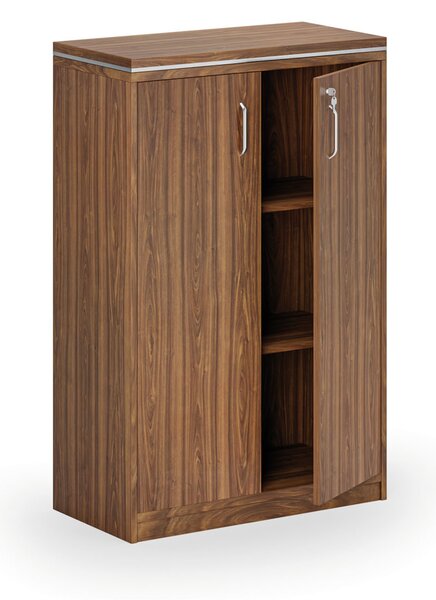 Kancelářská skříň ARRISTO LUX, 800 x 400 x 1236 mm, ořech