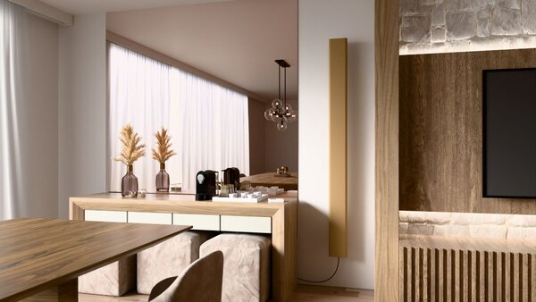 ISAN Melody Pillar designový elektrický radiátor 1800 × 150 mm, 900 W