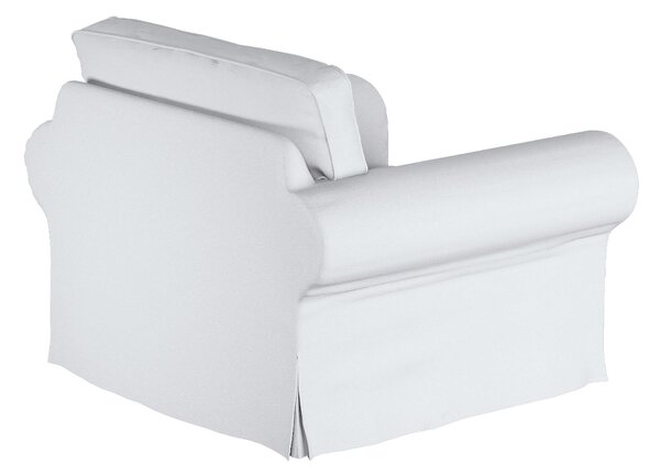 Potah na křeslo IKEA Ektorp barva bílá látka pletený vzor