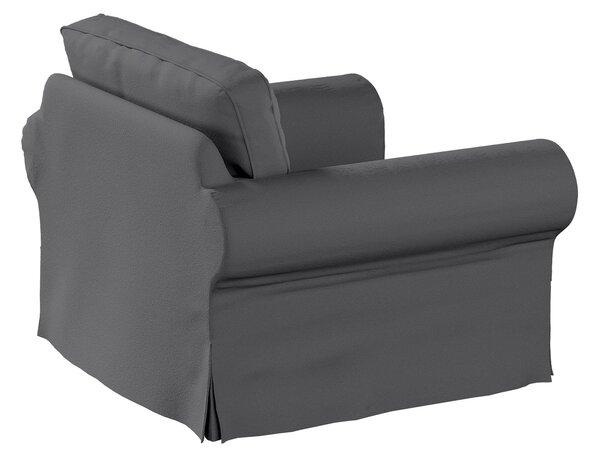 Potah na křeslo IKEA Ektorp barva šedá látka pletený vzor