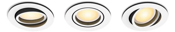 HUE WA Milliskin zápustné LED svítidlo 3xGU10 4,2W 400lm 2200-6500K 9cm kulaté IP20, bílé