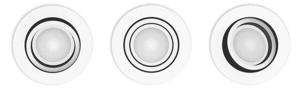 HUE WA Milliskin zápustné LED svítidlo 3xGU10 4,2W 400lm 2200-6500K 9cm kulaté IP20, bílé