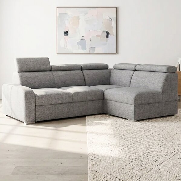 Sedací souprava OSLO III | 250x178 | rozkládací + úložný prostor | šedá