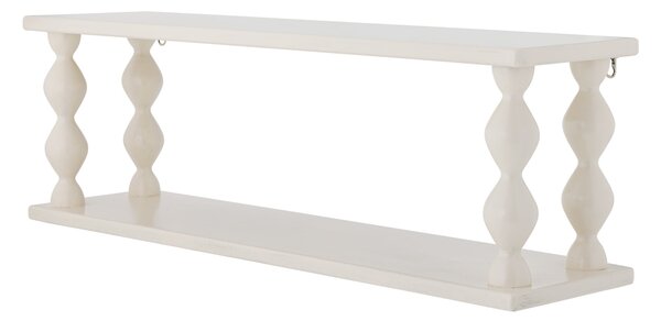 Dřevěná police Salino White 80 cm