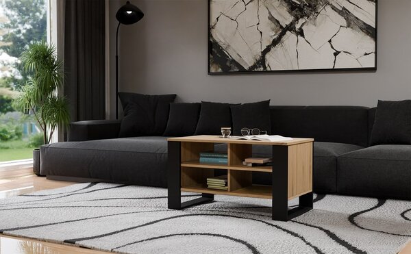 TP Living Konferenční stolek LAWA Modern 4P Slim II dub artisan/černý