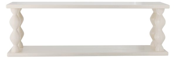 Dřevěná police Salino White 80 cm