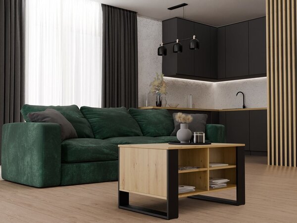TP Living Konferenční stolek LAWA Modern 4P Slim II dub artisan/černý