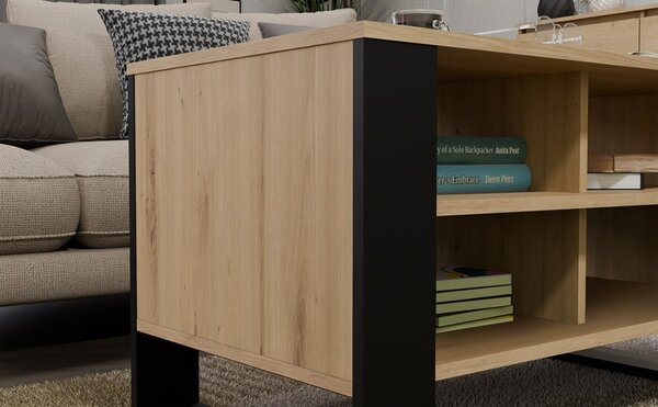 TP Living Konferenční stolek LAWA Modern 4P Slim II dub artisan/černý