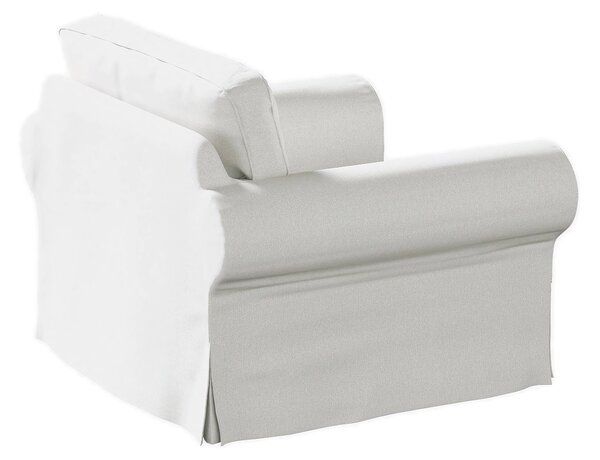 Potah na křeslo IKEA Ektorp barva krémová látka pletený vzor