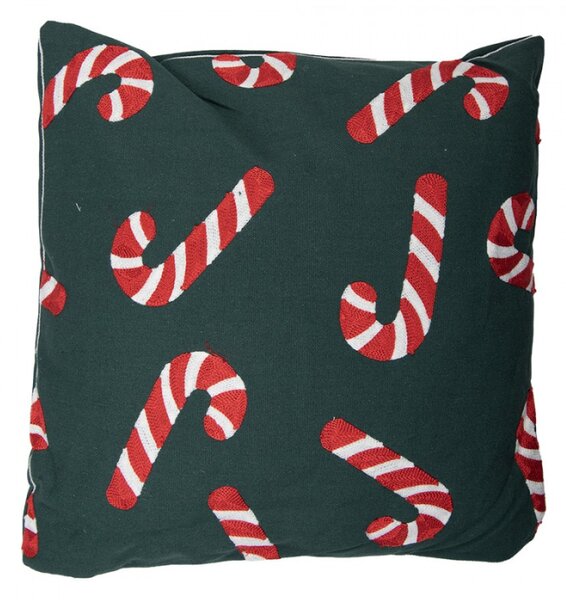 Zeleno-červený vánoční dekorační poštář s cukrovými hůlkami Candy Cane Plaas – 45x45x13 cm