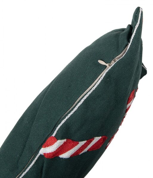 Zeleno-červený vánoční dekorační poštář s cukrovými hůlkami Candy Cane Plaas – 45x45x13 cm
