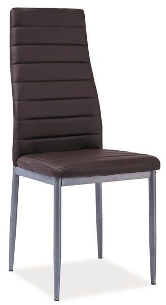 Jídelní čalouněná židle VIPAVA 1, hnědá/alu