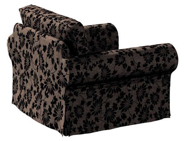Potah na křeslo IKEA Ektorp barva hnědá látka pletený vzor, vzorované