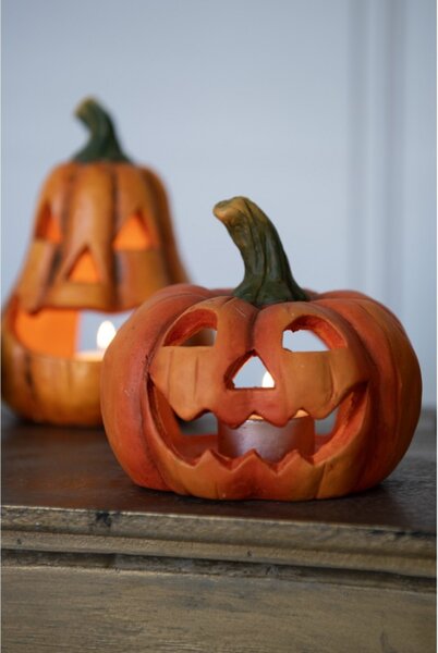 Dekorační rozesmátá dýně na Halloween Jack-o´-lantern – 23x18 cm