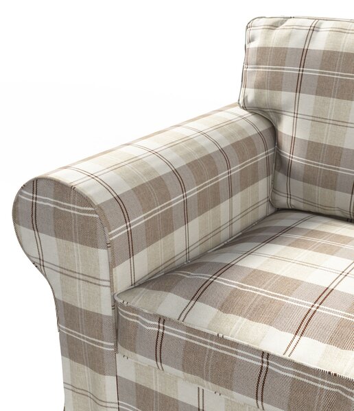 Potah na křeslo IKEA Ektorp barva béžová látka pletený vzor, vzorované