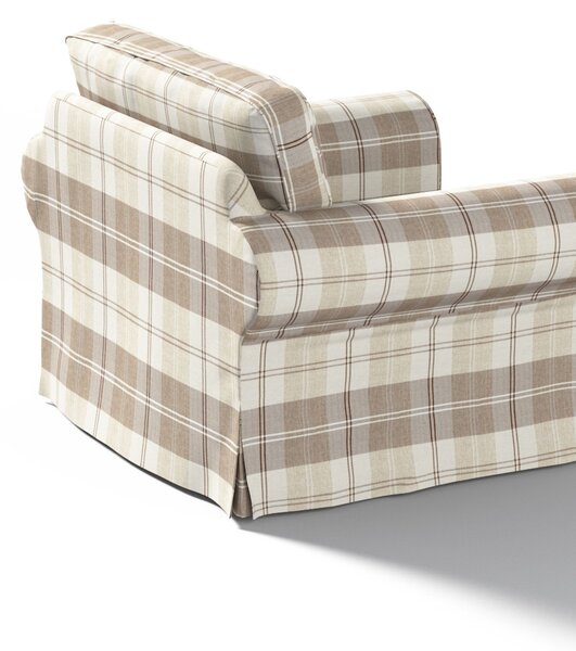 Potah na křeslo IKEA Ektorp barva béžová látka pletený vzor, vzorované