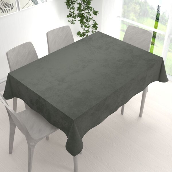 Biante Sametový obdélníkový ubrus Velvet Premium SVP-021 Tmavě šedozelený 60x100 cm