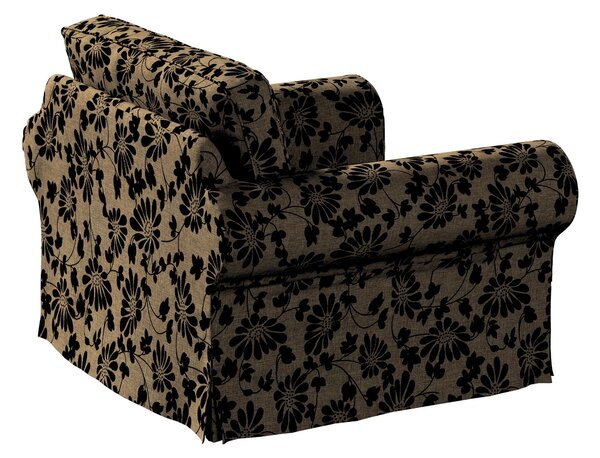 Potah na křeslo IKEA Ektorp barva béžová látka pletený vzor, vzorované