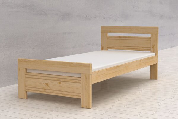 Via-nábytek Postel SÁRA masiv borovice Rozměry: 120 x 200, Povrchová úprava postele: Borovice (bez laku)