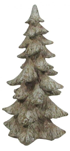 Hnědo-zelená vánoční dekorace stromeček VanNess – 19x18x36 cm