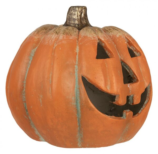 Rozesmátá dekorace dýně na halloween Jack o Lantern – 36x33x32 cm