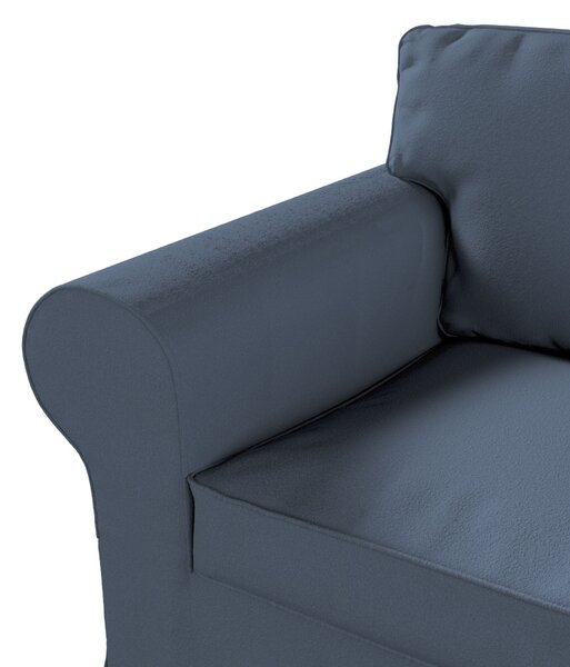 Potah na křeslo IKEA Ektorp barva modrá látka pletený vzor