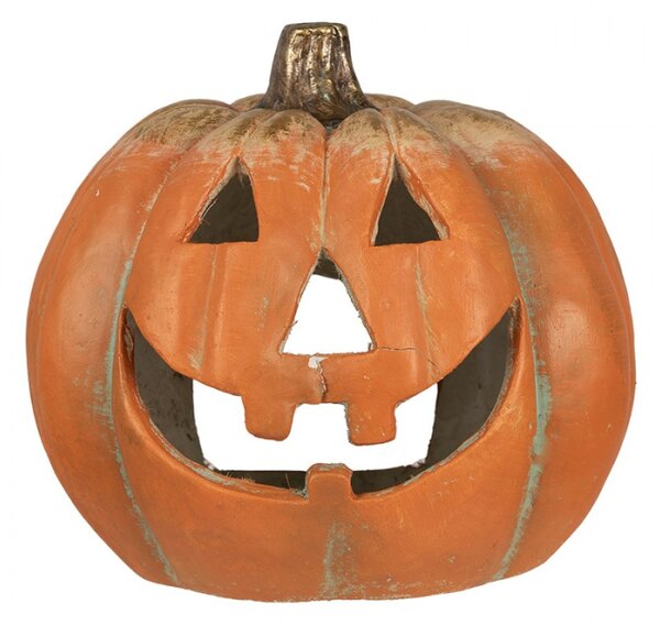 Rozesmátá dekorace dýně na halloween Jack o Lantern – 36x33x32 cm