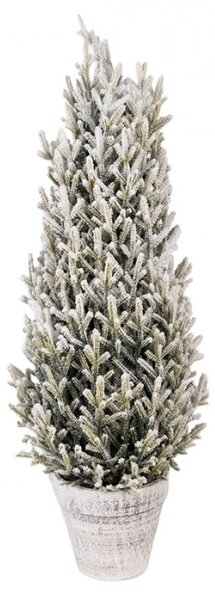 Umělý zasněžený stromek v květináči Veelviet – 27x70 cm