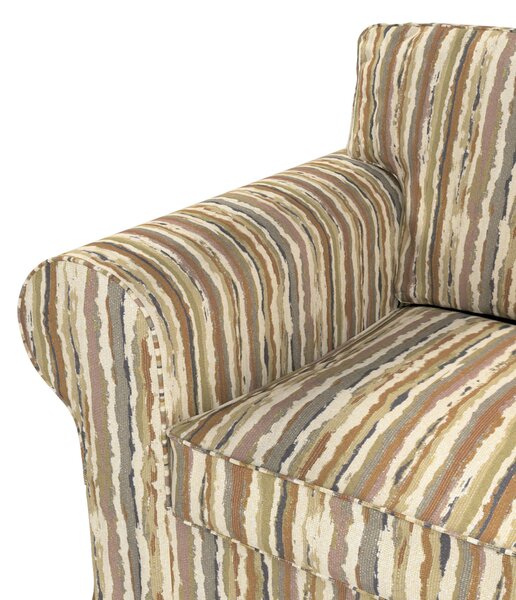 Potah na křeslo IKEA Ektorp barva béžová látka pletený vzor, vzorované