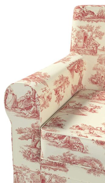 Potah na křeslo IKEA Ektorp Jennylund barva červená látka vzorované