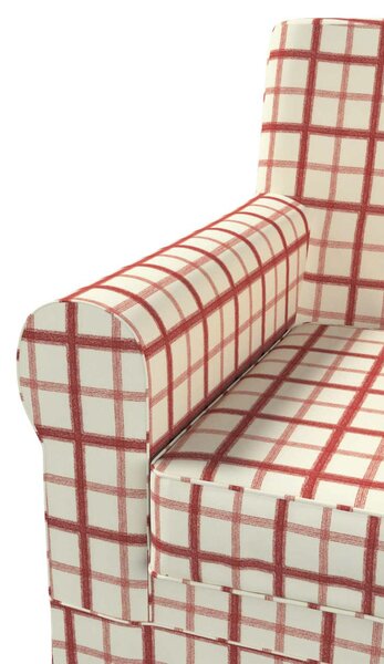 Potah na křeslo IKEA Ektorp Jennylund barva červená látka vzorované