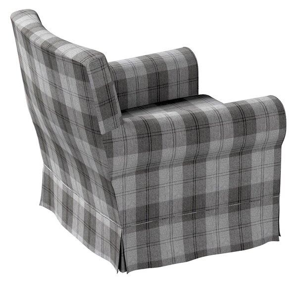 Potah na křeslo IKEA Ektorp Jennylund barva šedá látka pletený vzor, vzorované