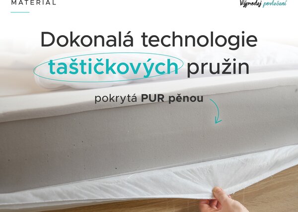 Taštičková matrace SOMMERA 18 cm 90 x 200 cm Ochrana matrace: BEZ chrániče matrace