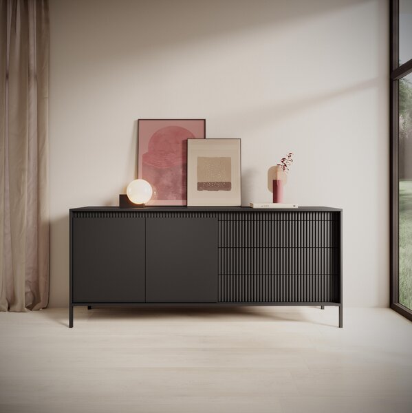 Komoda Sesen II (černá). Akce -18%
